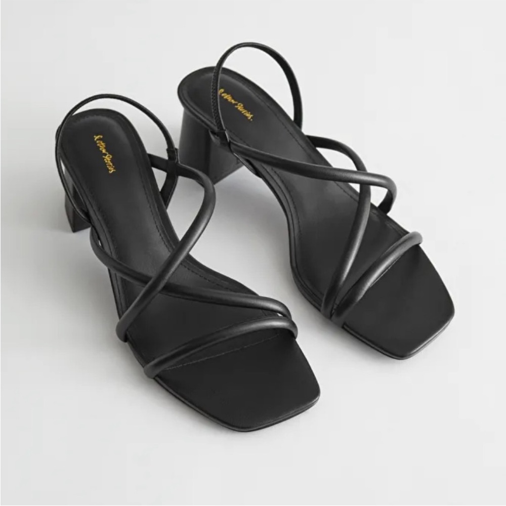 Like new! & other stories- strappy block heel sandals size 9